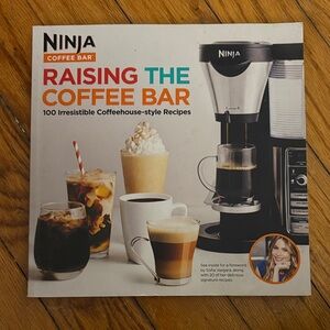 Ninja Raising The Coffee Bar Cookbook - White, Orange, Teal Accents